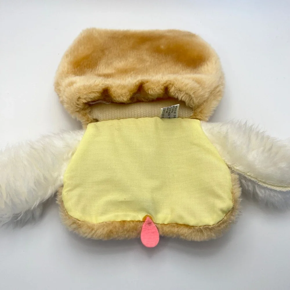 Vtg Russ Berrie Plush Puppy Dog Handbag Faux Fur Kids Purse Cuddle Rare Korea